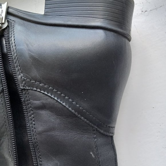 Pajar Black Leather Riding Boots Size EU 39 / US 8 - 8.5 Wide Width - Picture 11 of 16